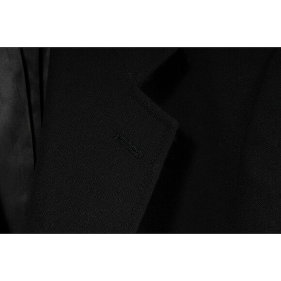 Evan Picone Men Sport Coat 38 R Medium Blue Wool Gold Two Button Blazer Jacket - Picture 5 of 8